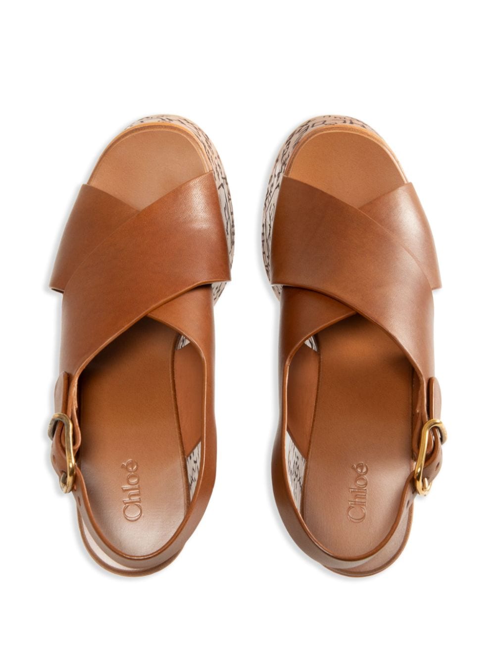 Shop Chloé Leather Sandals In Brown