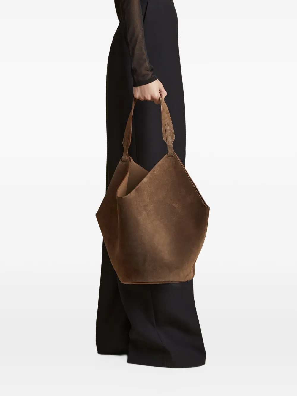 KHAITE Lotus medium shopper Beige