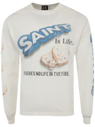 SAINT MXXXXXX x Shermer Academy long-sleeve T-shirt | White | FARFETCH AE