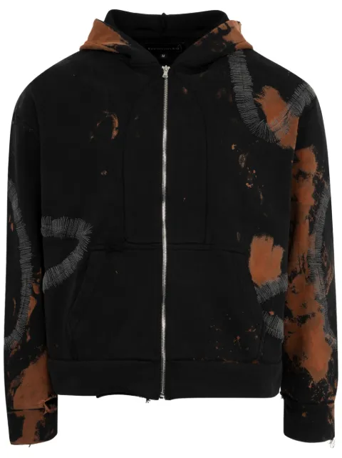 Who Decides War Windowed zip-up hoodie