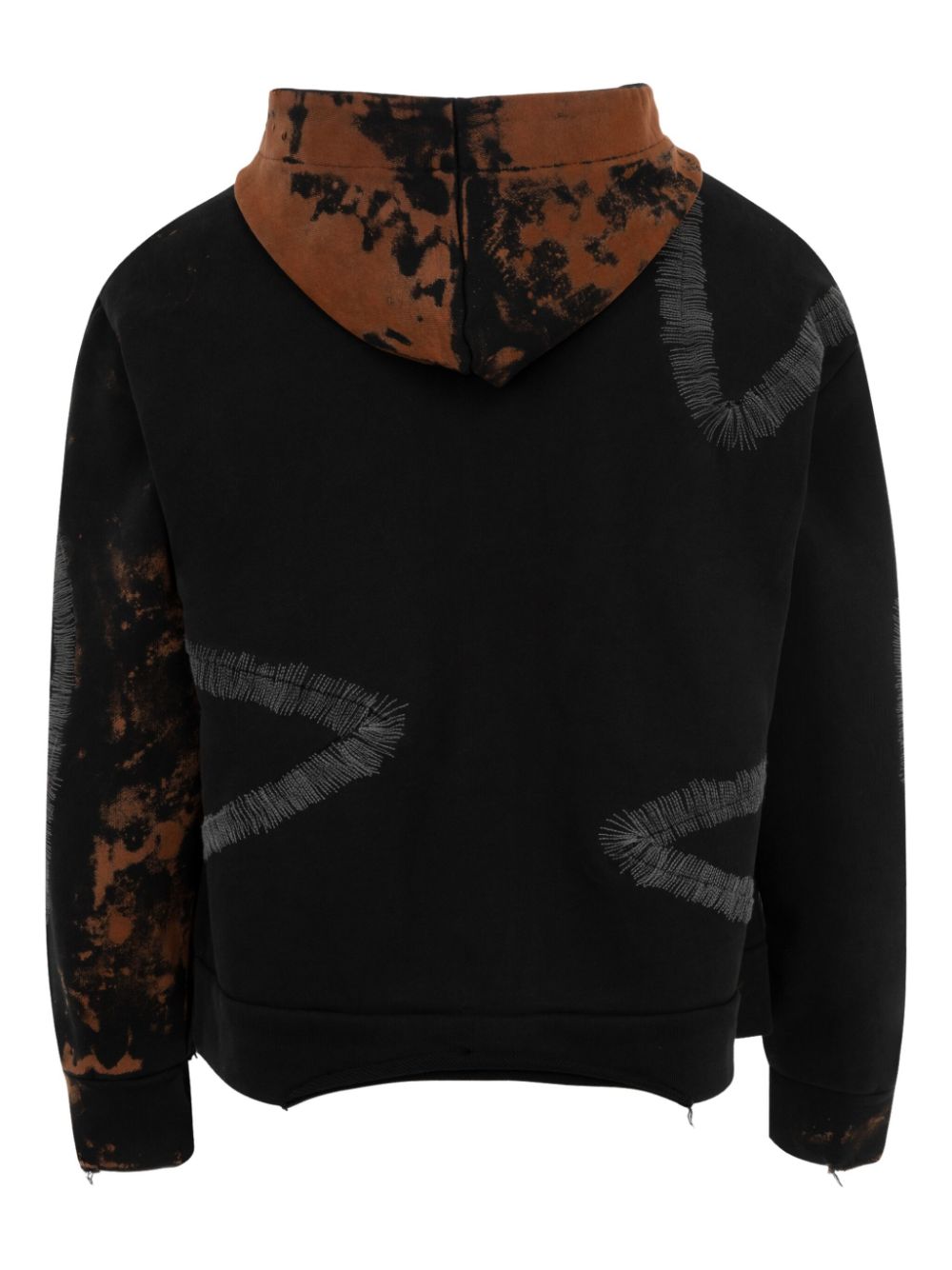 Who Decides War Windowed hoodie met rits - Zwart