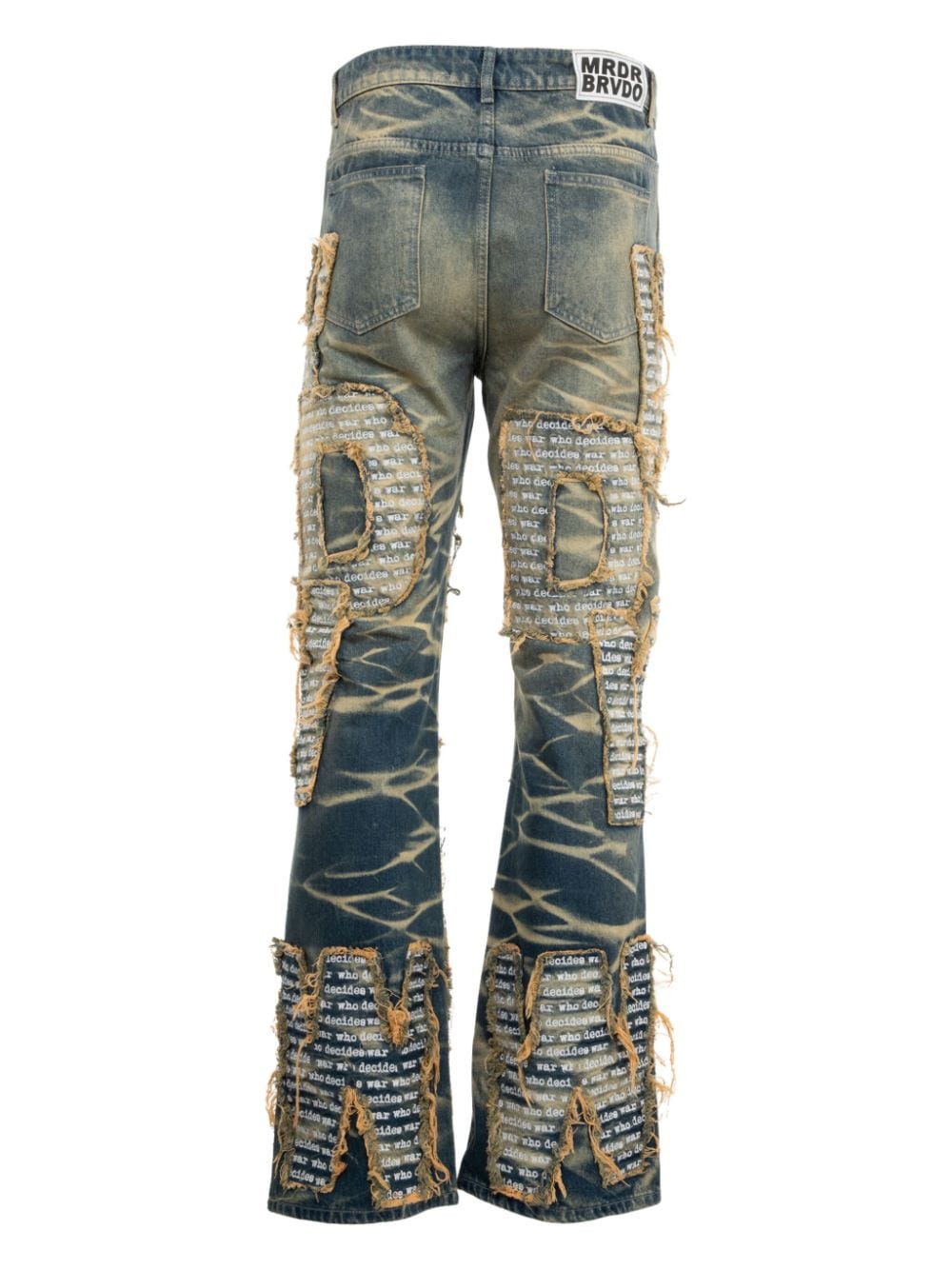 Who Decides War Jeans met logo-applicatie - Blauw