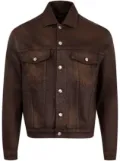 Nahmias Waxed Denim Trucker jacket - Brown