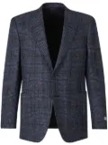 Canali plaid wool blazer - Blue