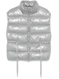 Peserico lamé-effect gilet - Grey