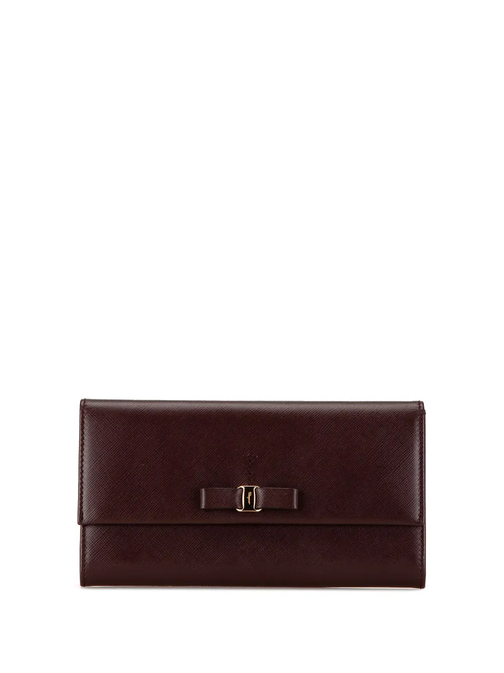 Ferragamo PreOwned 20102020 Leather Vara Wallet Long Wallets Purple