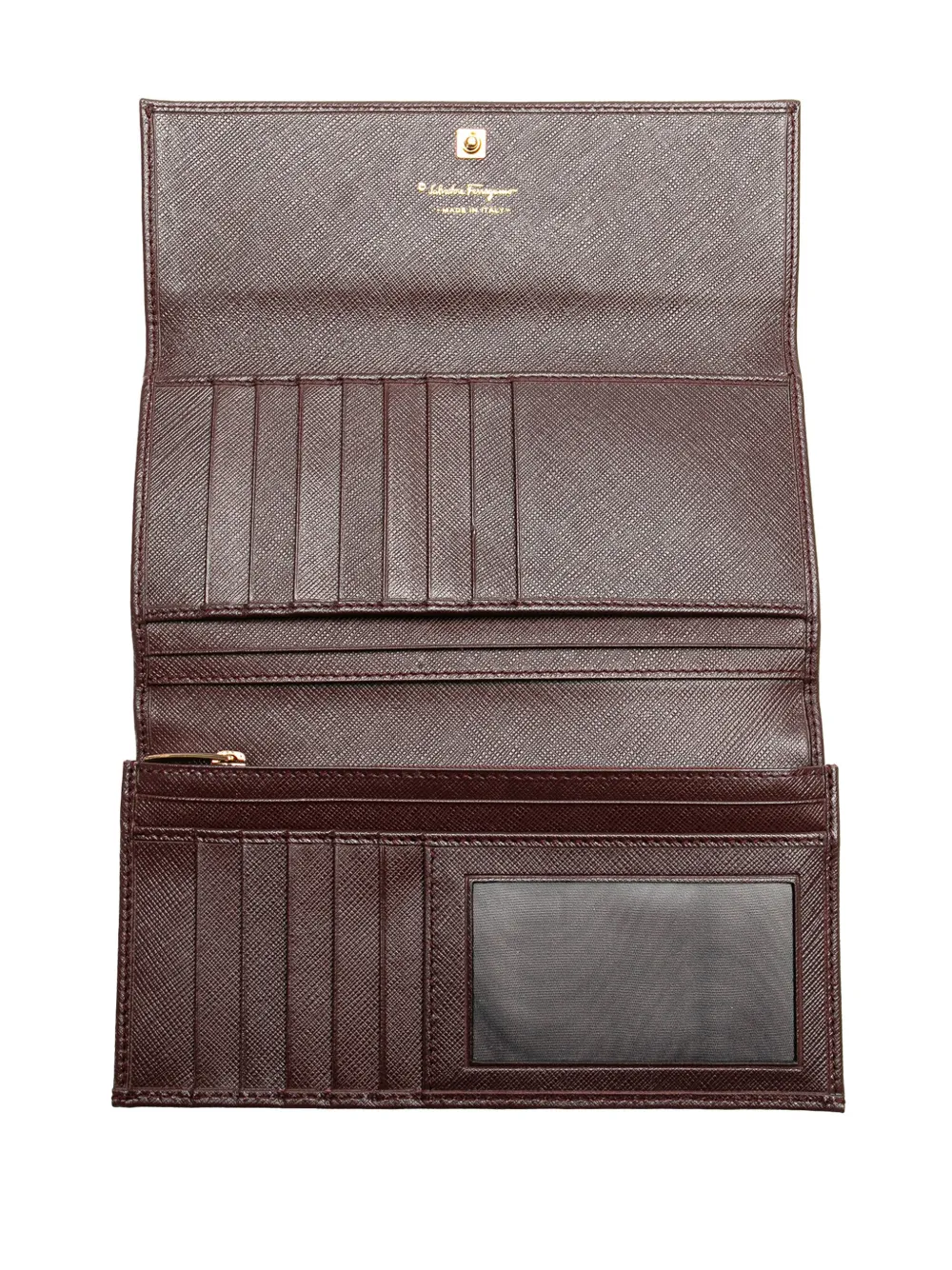 Ferragamo PreOwned 20102020 Leather Vara Wallet Long Wallets Purple