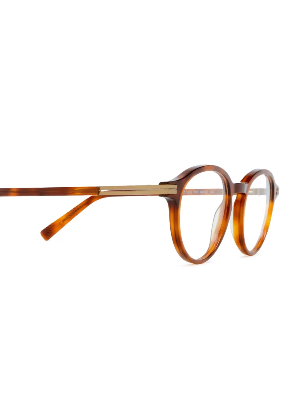 Zegna Bril met rond montuur Bruin