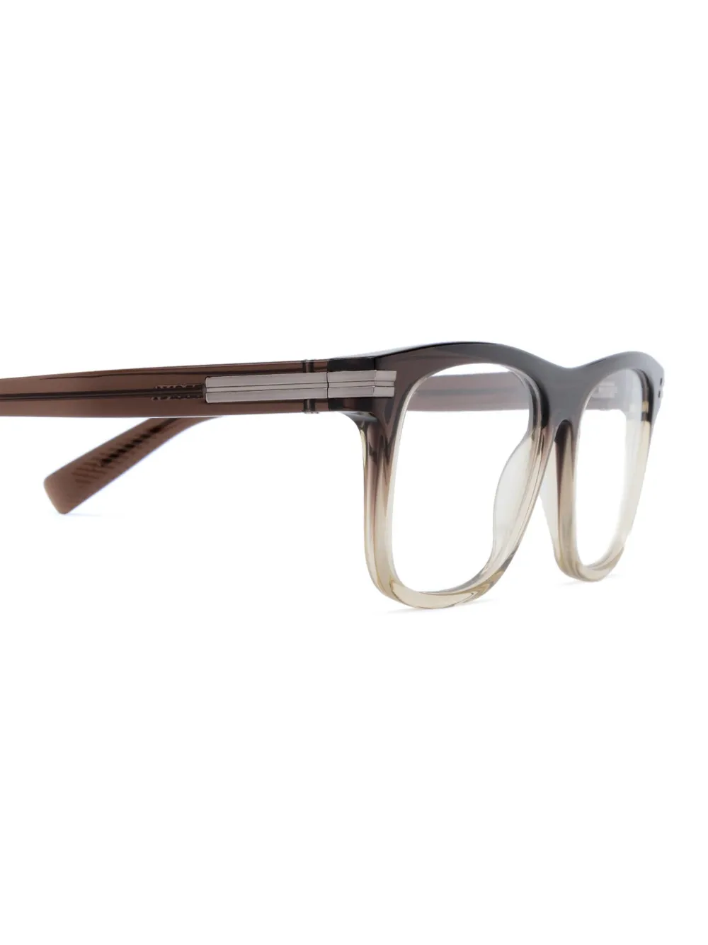 Zegna Bril met vierkant montuur Bruin