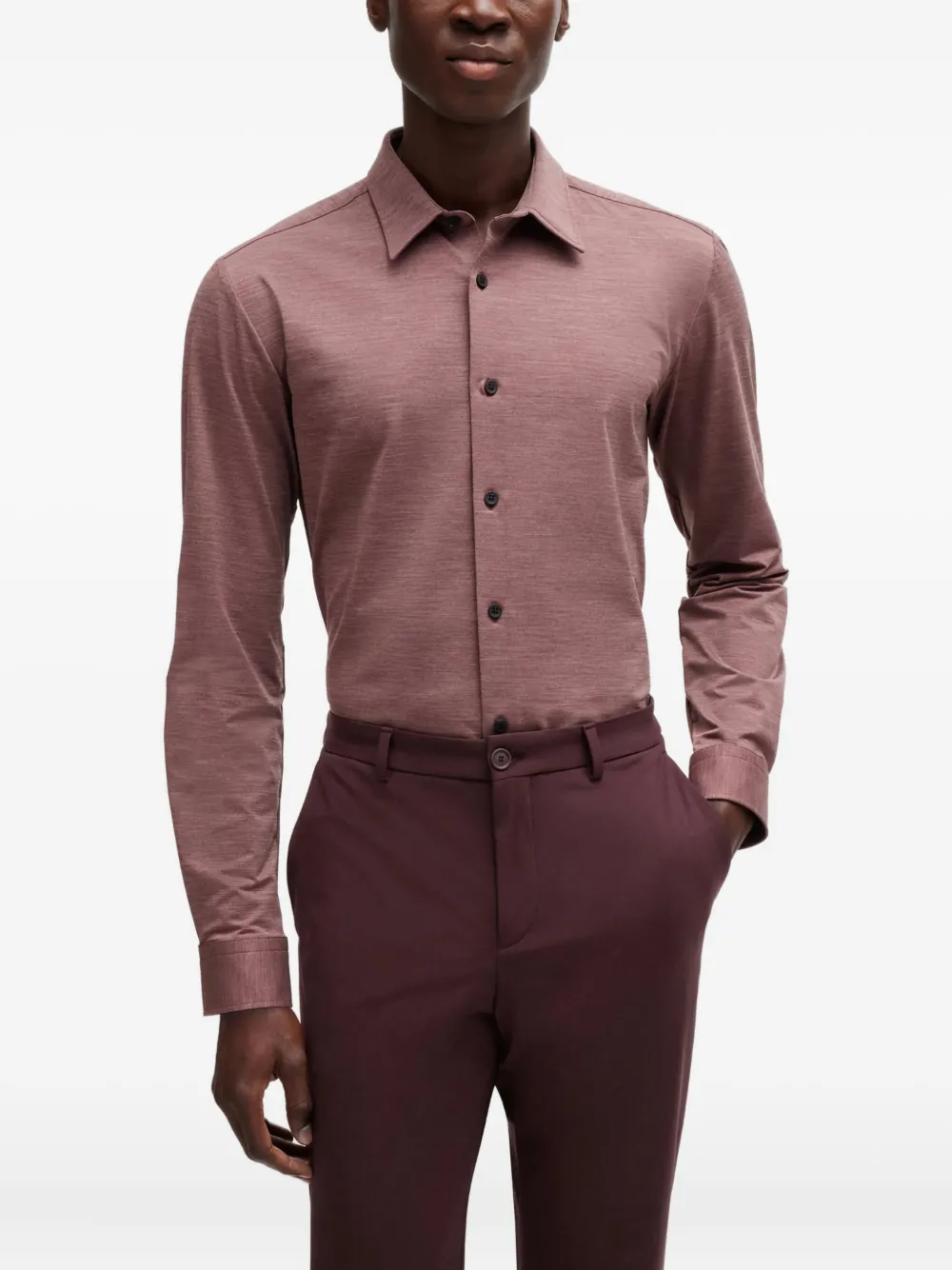 BOSS Button-down overhemd Rood