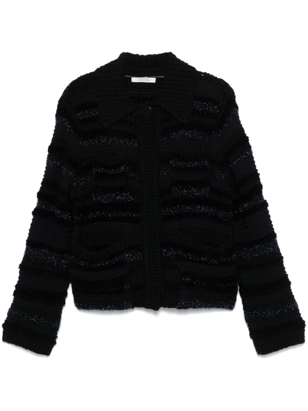 Dorothee Schumacher metallic-threading cardigan – Black