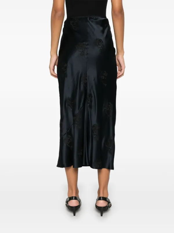 Dorothee Schumacher floral-embroidered Midi Skirt | Blue