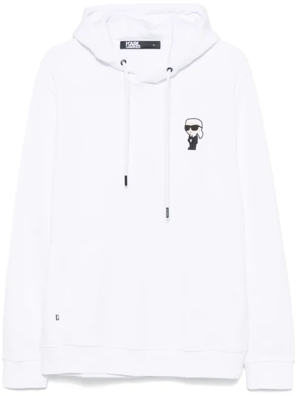 Karl Lagerfeld Ikonik Karl Hoodie White FARFETCH NZ