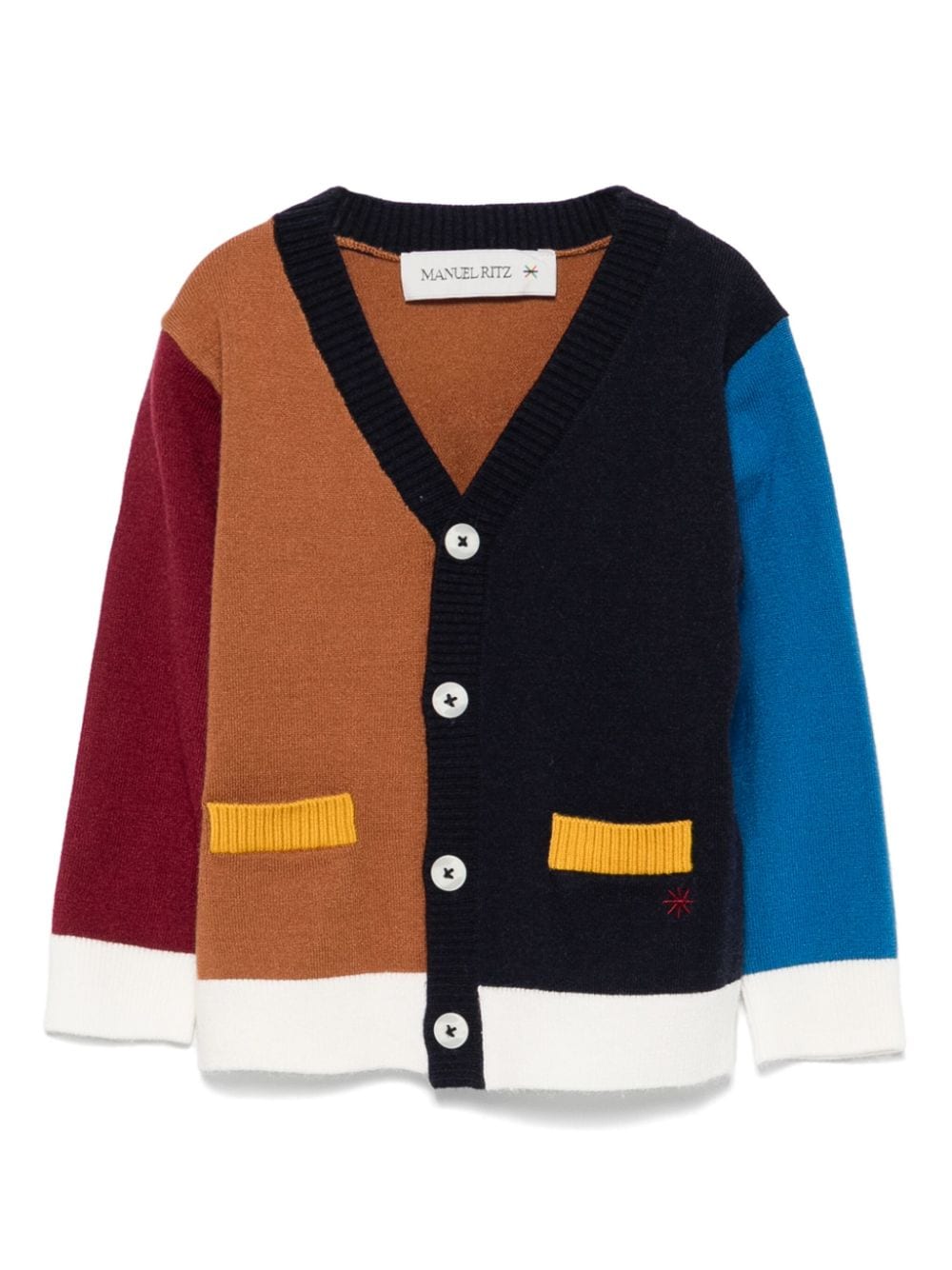 Manuel Ritz colourblock cardigan - Blu