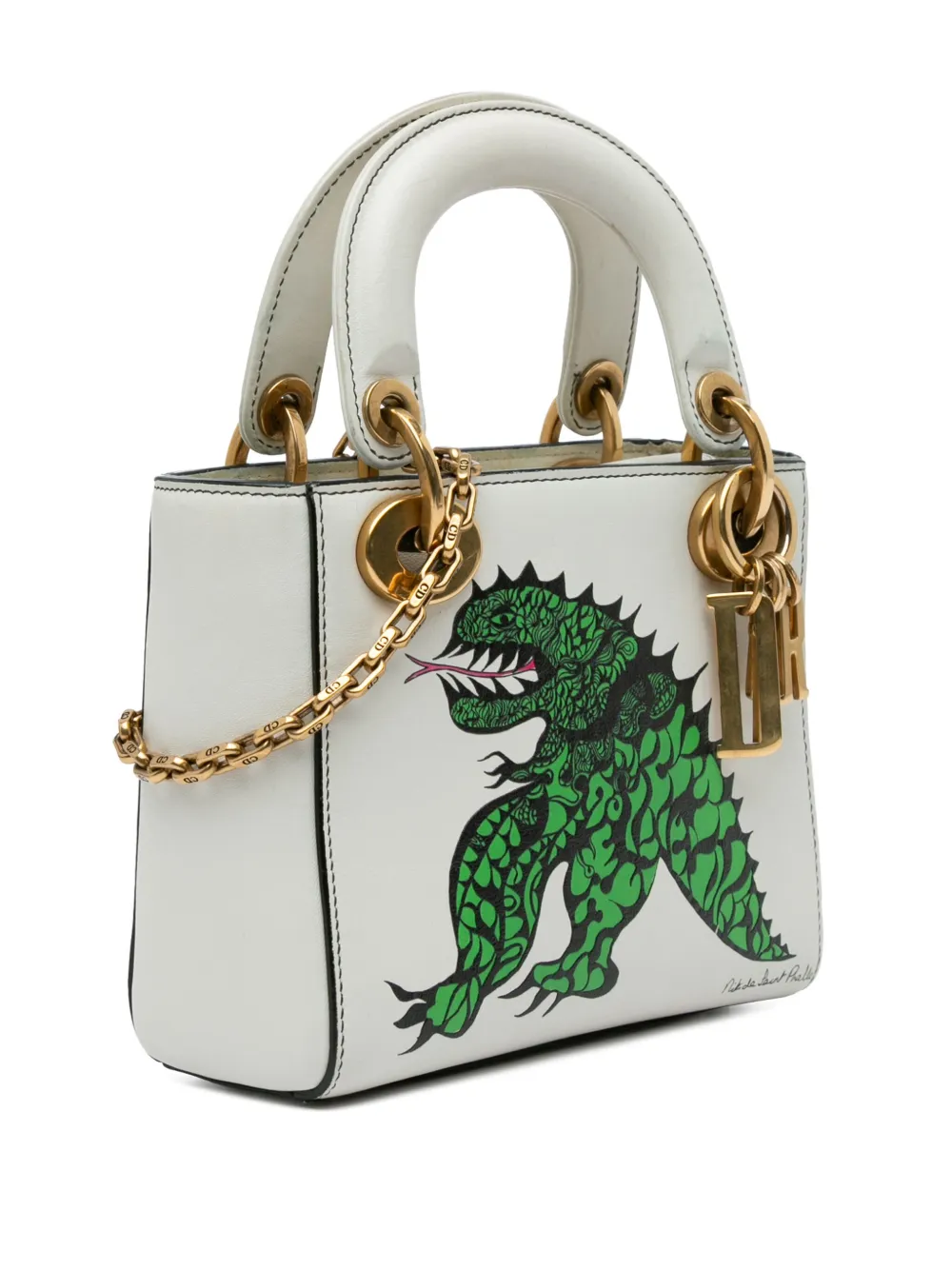 Affordable Christian Dior Pre-Owned 2017 Limited Edition Niki De Saint Phalle Mini Calfskin Dragon Lady Dior satchel WOMEN