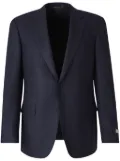 Canali checked wool blazer - Blue