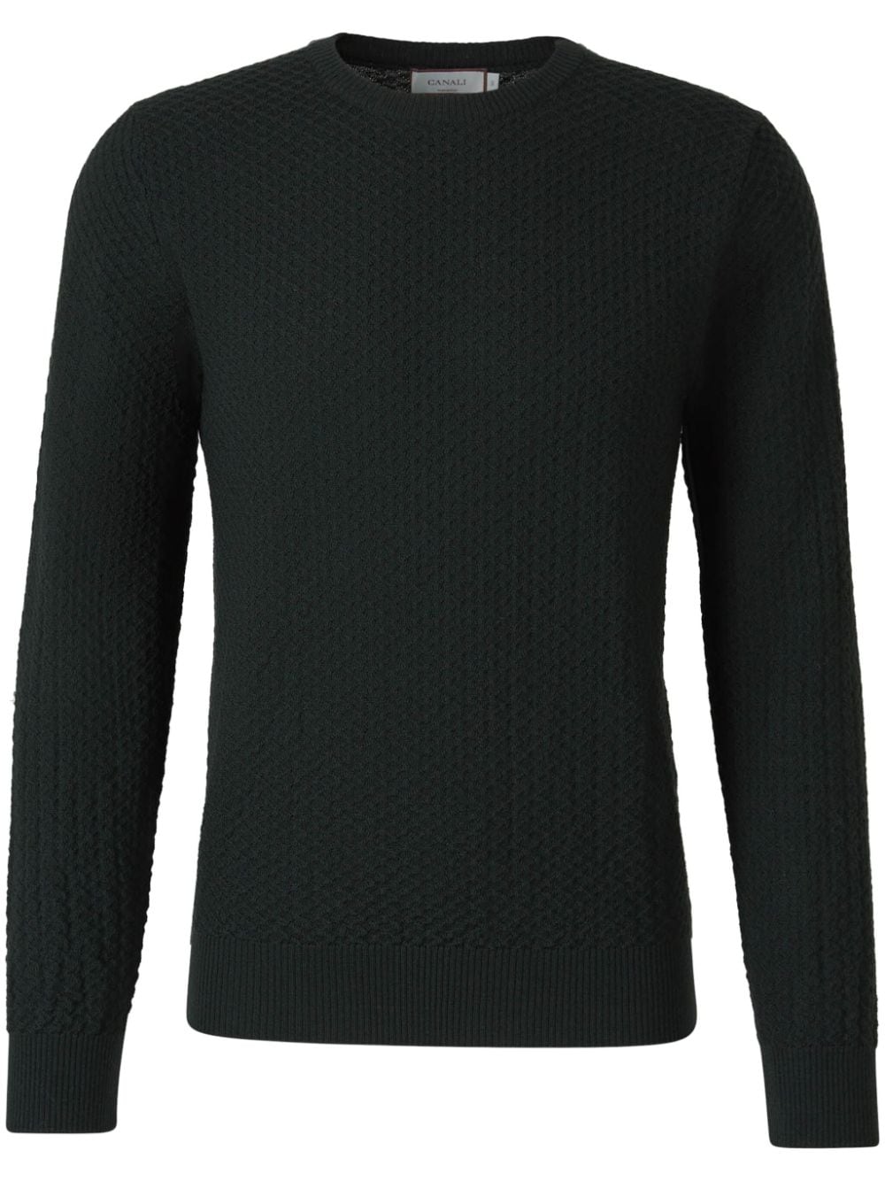 Shop Canali Cable-knit Jumper In Green