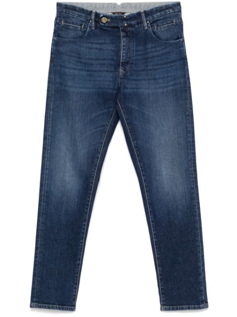 Incotex logo-appliqué straight-leg jeans