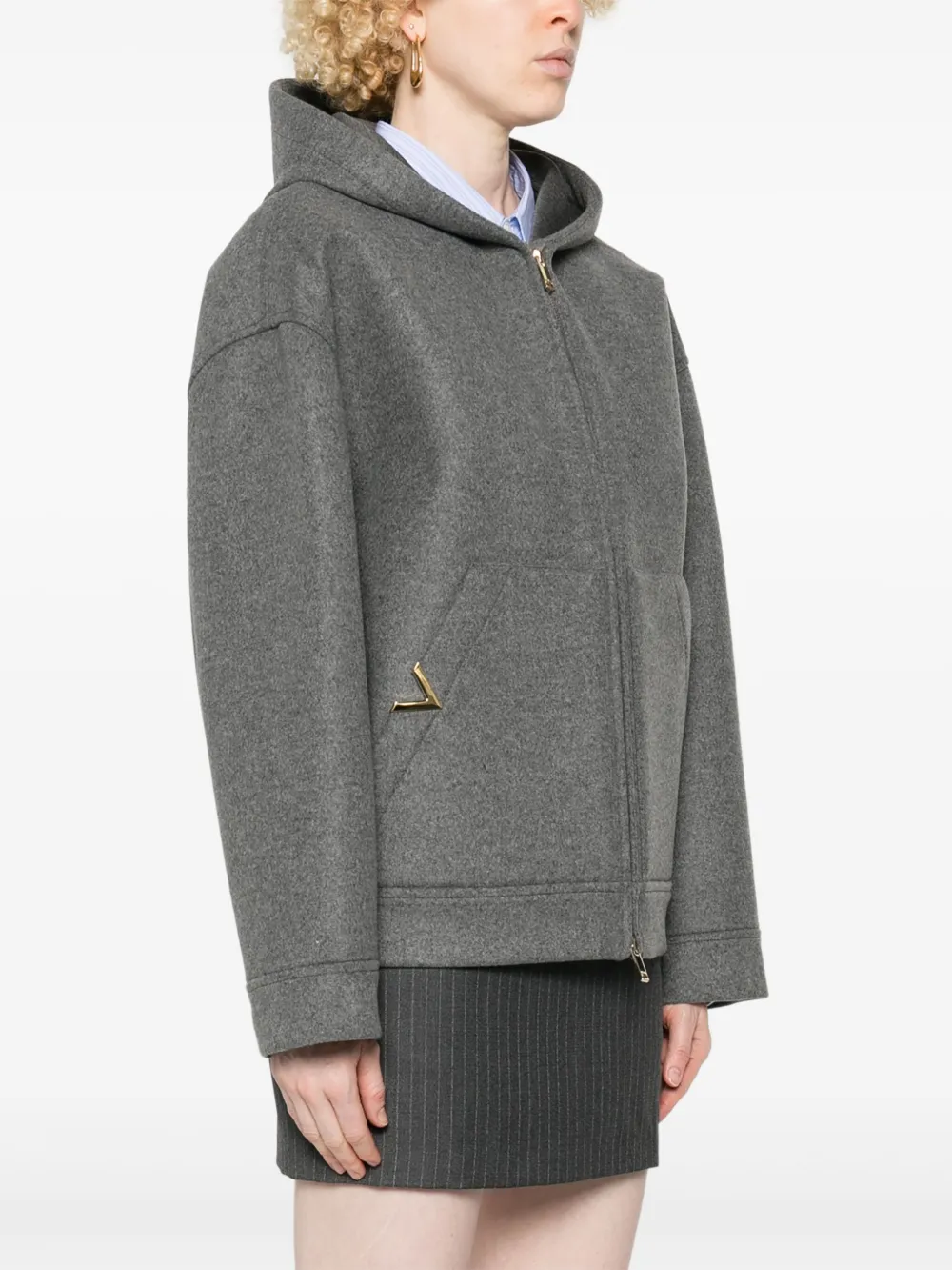 Valentino Garavani VLogo oversized jack Grijs