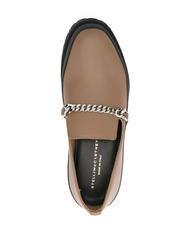 Stella McCartney チェーンディテール ローファー | ブラウン