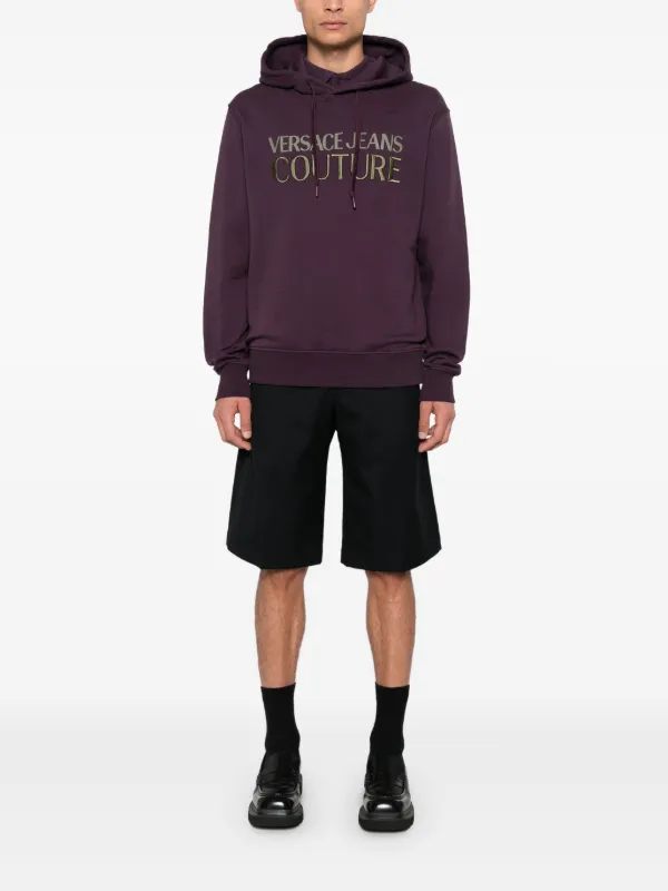 Versace Jeans Couture Logo Hoodie | Purple | FARFETCH