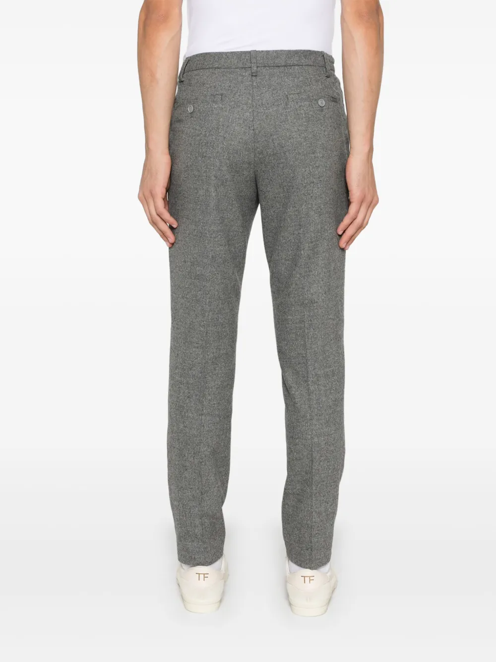 BOSS Flanellen broek Grijs