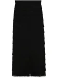 Dorothee Schumacher fringed maxi skirt - Black