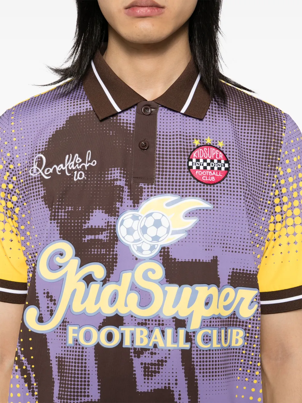 KidSuper x Ronaldinho overhemd Paars