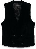 Giorgio Armani velvet double-breasted waistcoat - Black