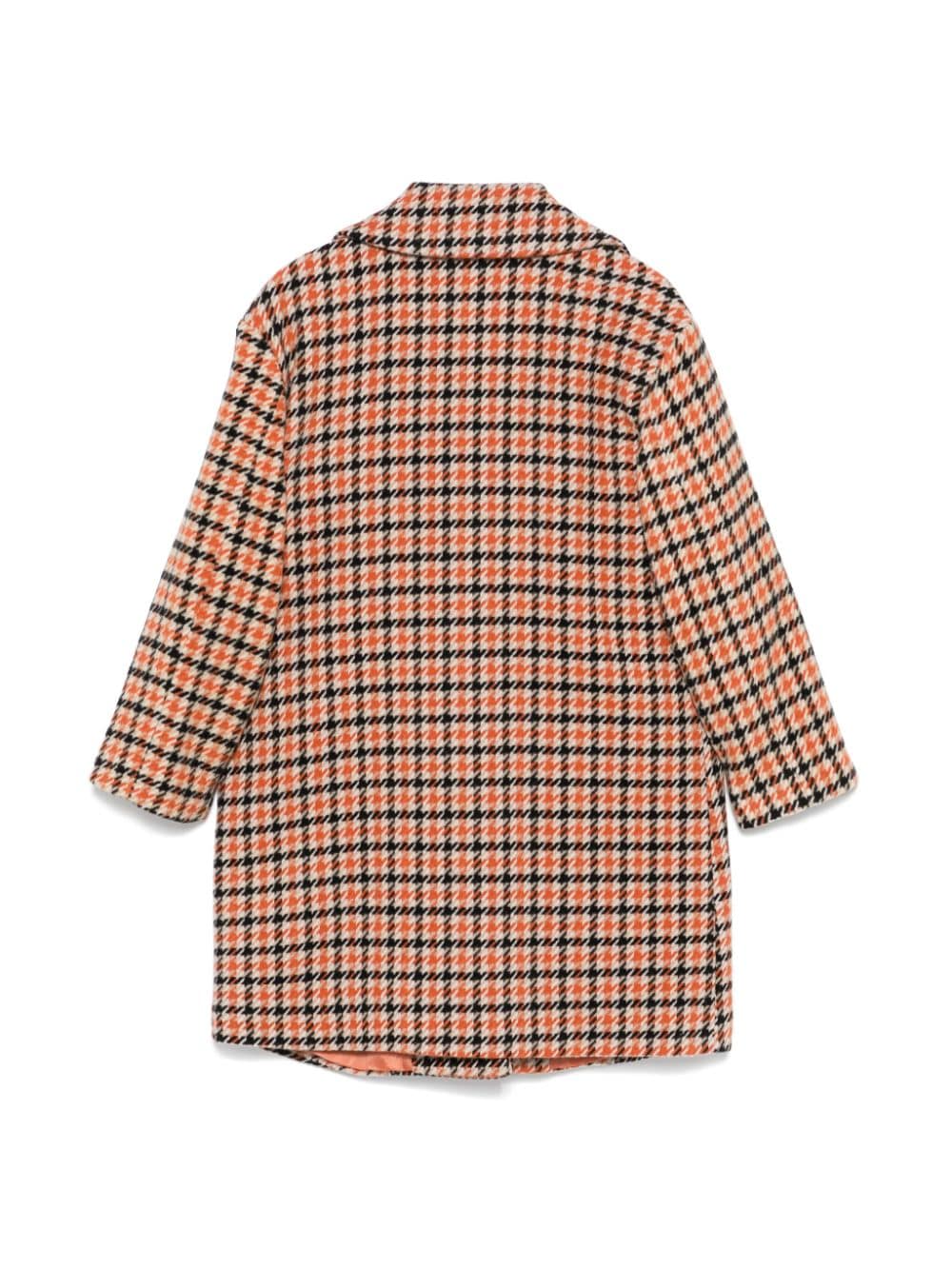 Miss Grant Kids houndstooth-pattern coat - Oranje