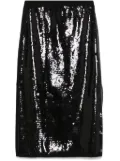 TWINSET sequinned midi skirt - Black