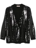TWINSET sequinned double-breasted cardigan - Black