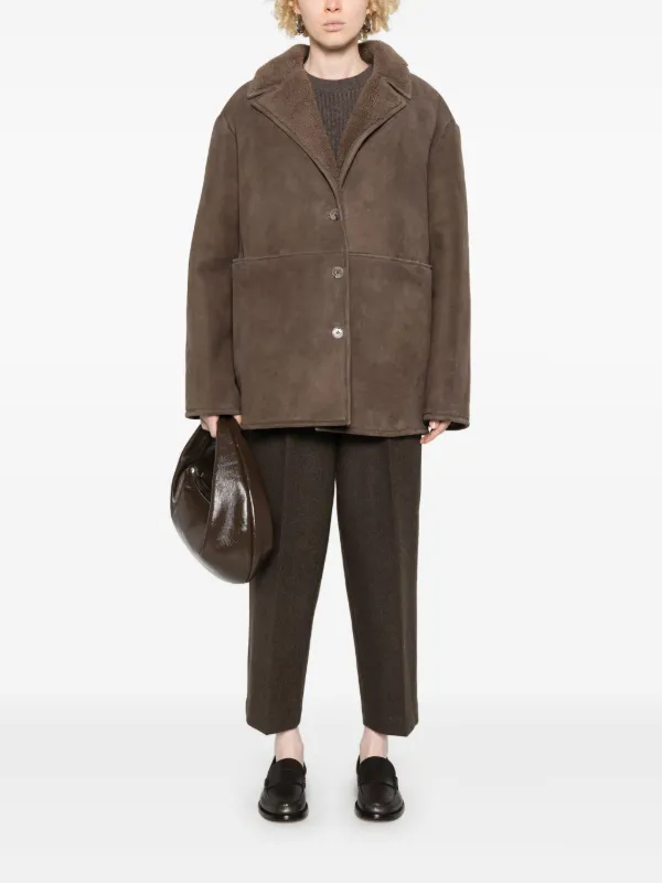 コート LOULOU OUTERWEAR (CIREBO) Loulou Studio Black Cirebo Shearling Jacket | ModeSens