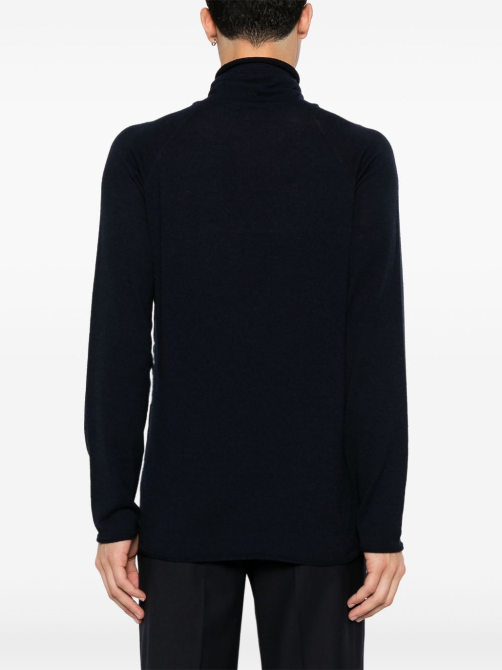 Shop Roberto Collina High-neck Sweater In Blue