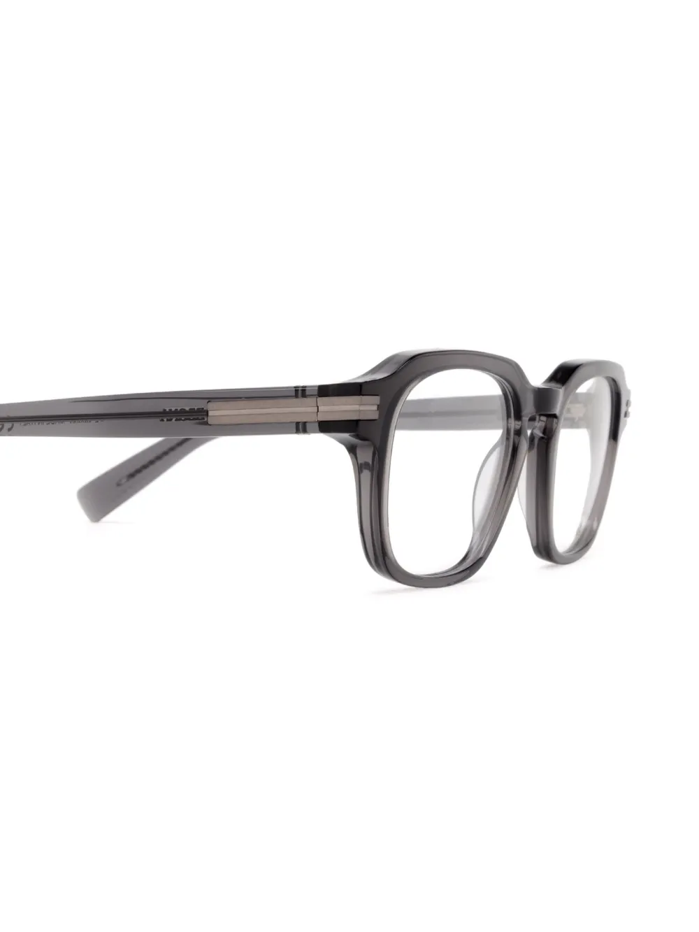 Zegna Bril met vierkant montuur Grijs