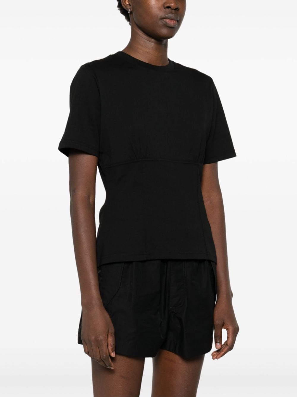 Shop Moncler Logo-embellished T-shirt In Black