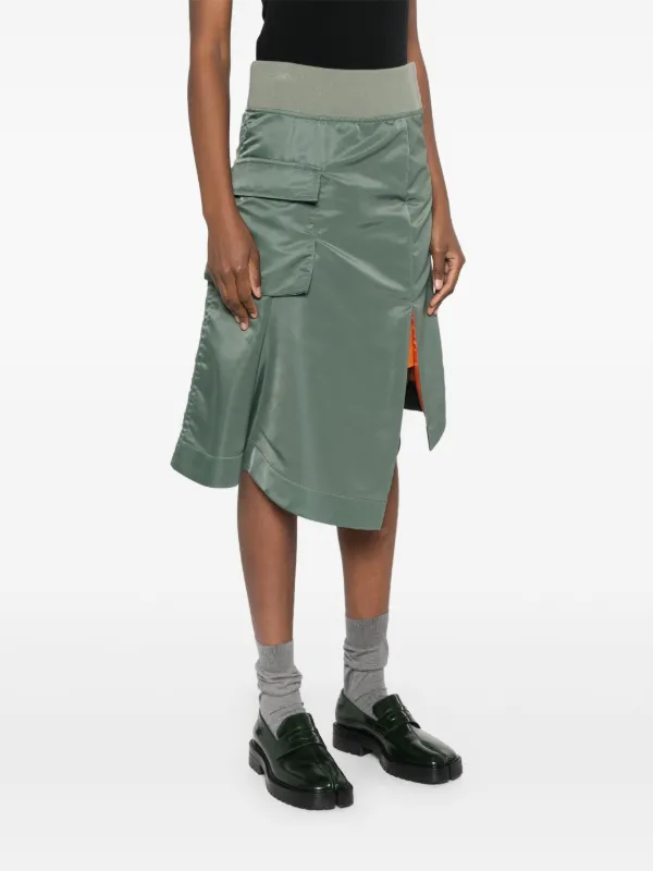 Sacai アシンメトリー スカート | グリーン | FARFETCH JP Sacai アシンメトリー スカート | グリーン | FARFETCH JP