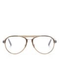 TOM FORD Eyewear pilot-frame glasses - Green