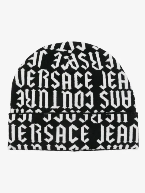 Versace Jeans Couture gorro con logo en jacquard