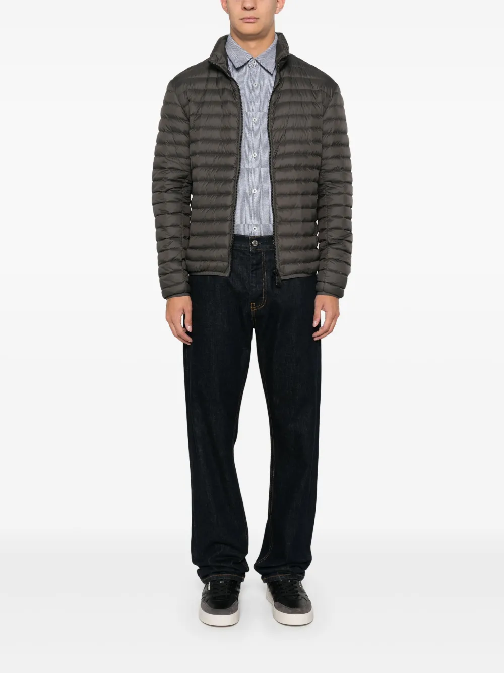 BOSS Overhemd met visgraatpatroon - Blauw