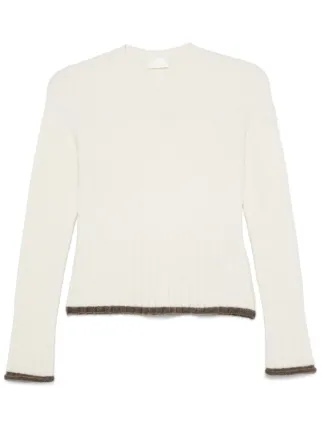 Moncler Brushed Sweater White FARFETCH AE
