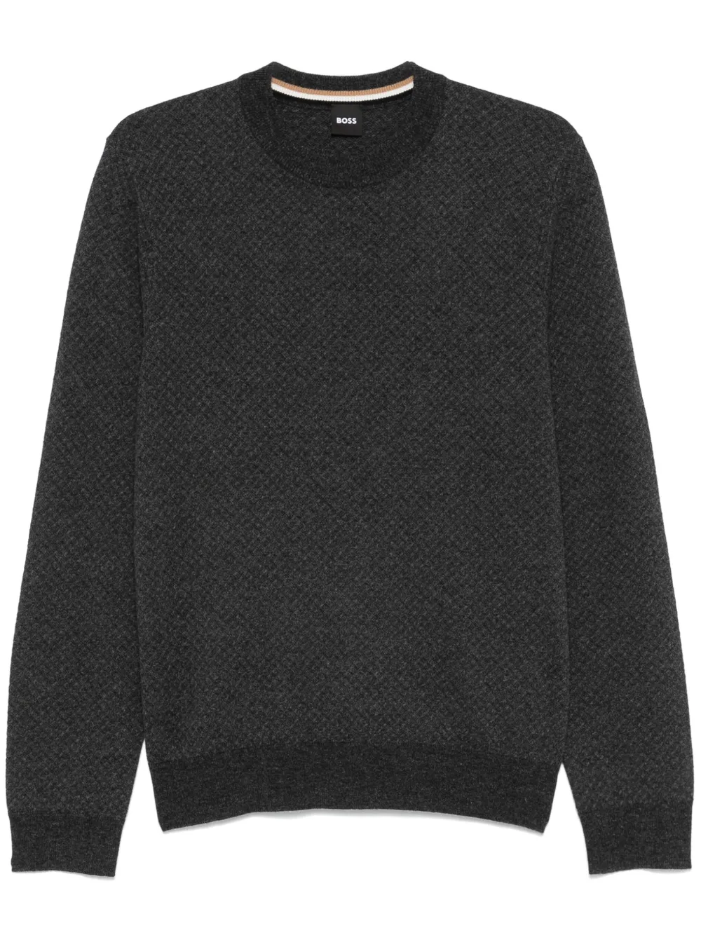 BOSS pull à motif en jacquard | gris | Image 1