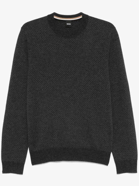 BOSS patterned-jacquard sweater 
