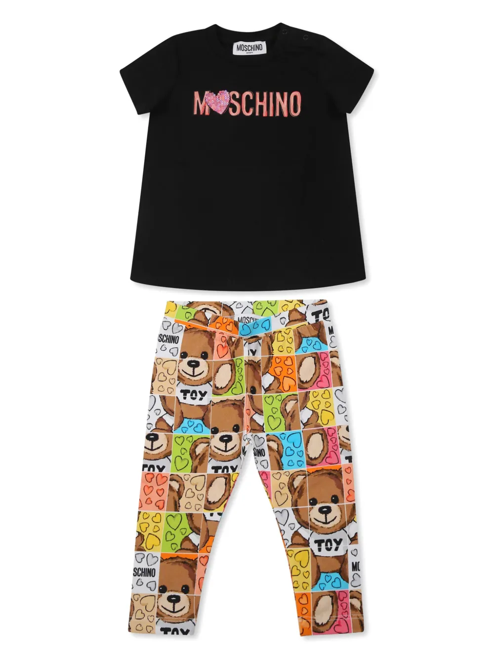 Moschino Kids Trainingspak met teddybeerprint Zwart