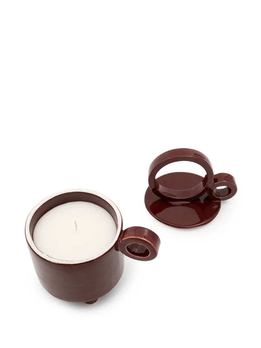 Shop C'era Fragrance Terra Cup Candle In Brown