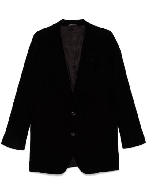 Giorgio Armani velvet single-breasted blazer Men