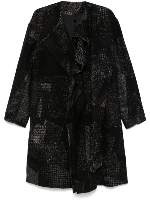 Y's patchwork-pattern coat
