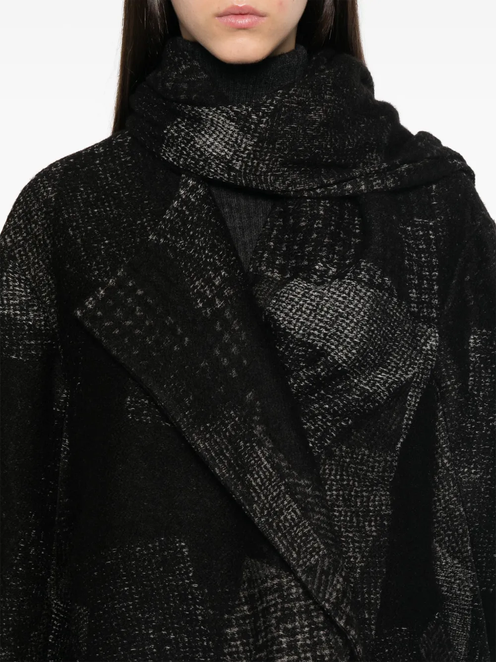 Y's Jas met patchwork patroon Zwart