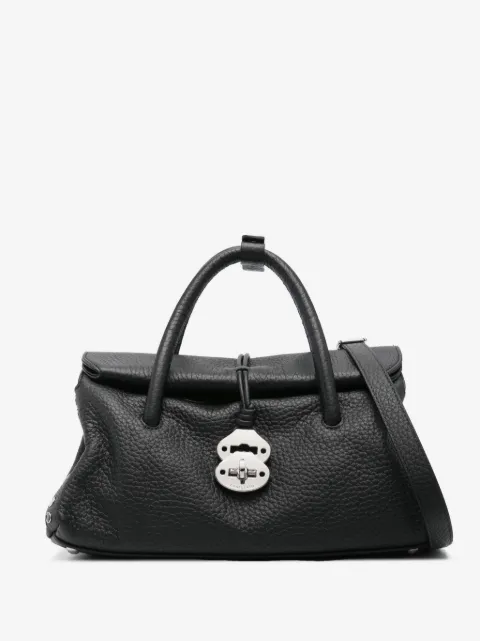 Zanellato Dotta stud-embellished grained leather shoulder bag