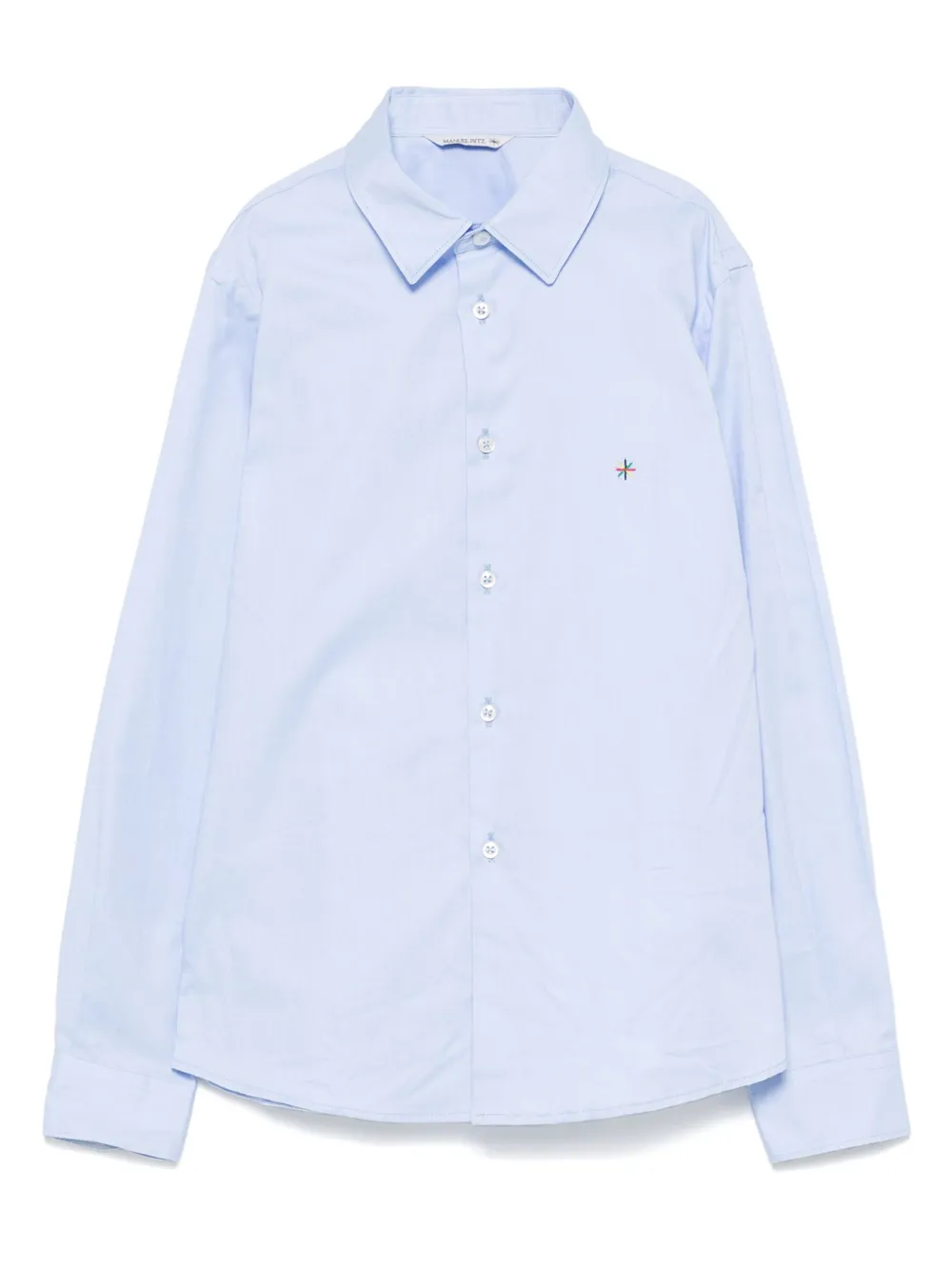 uel Ritz Shirt met geborduurd logo Blauw